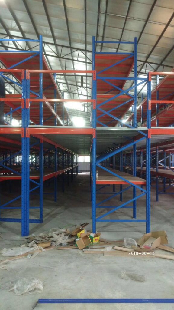 mezzanine style shelf