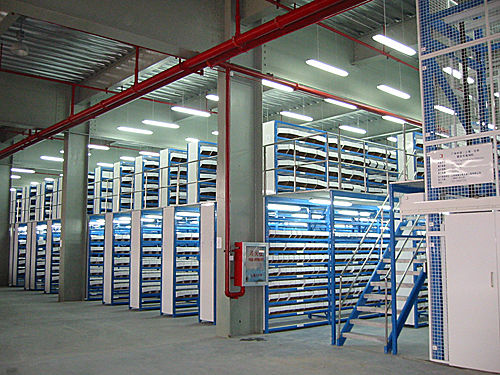 mezzanine style shelf